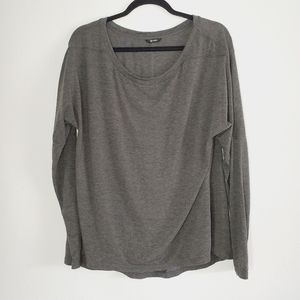 MPG gray swing long sleeve tunic tshirt